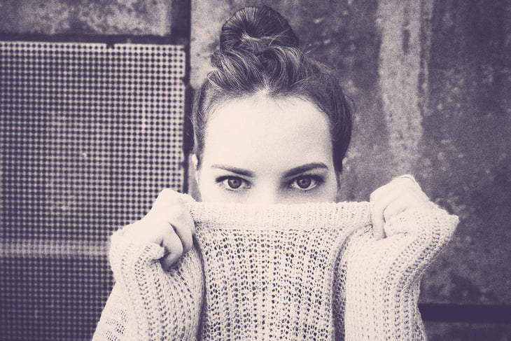 woman with sweater